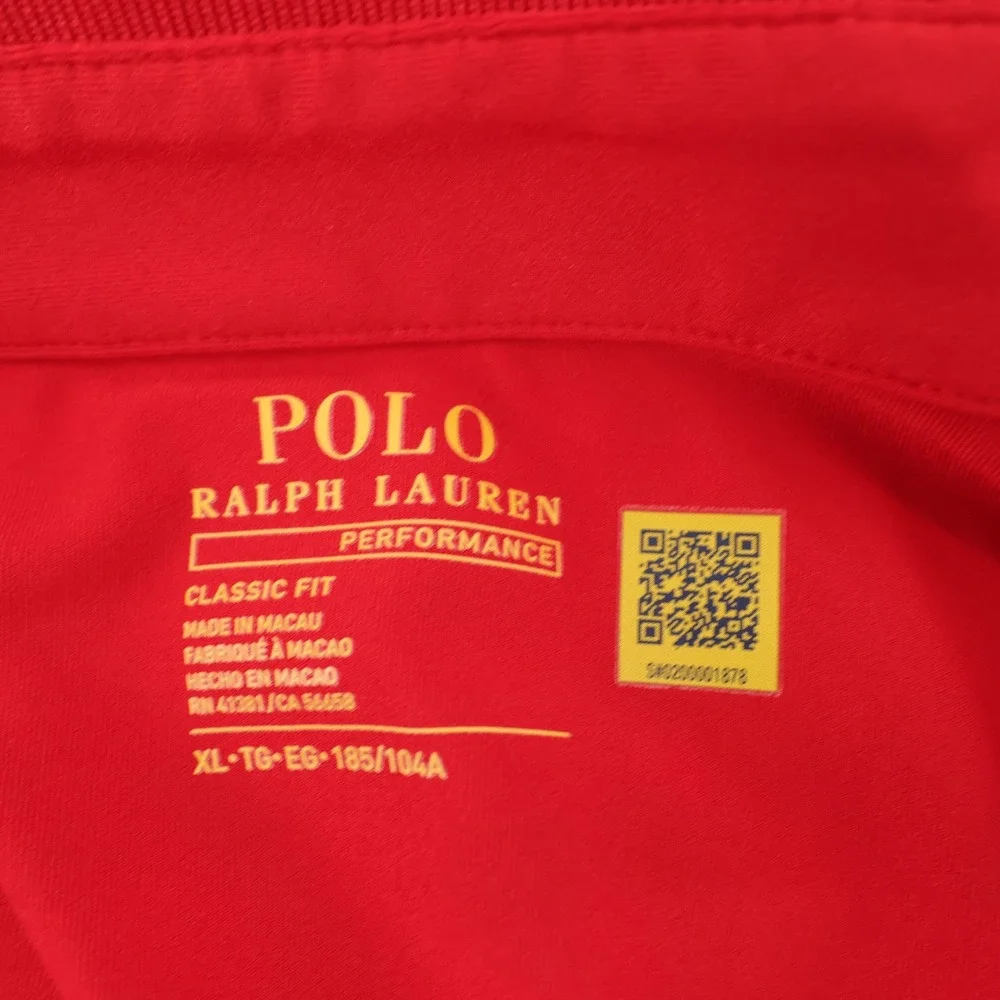 Polo Ralph Lauren Performance Classic Fit Polo Red Short Sleeve Mens XL